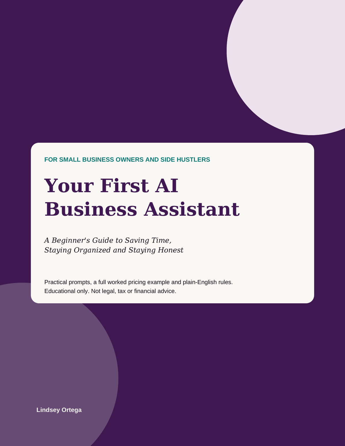 Your First AI Business Assistant (eBook)