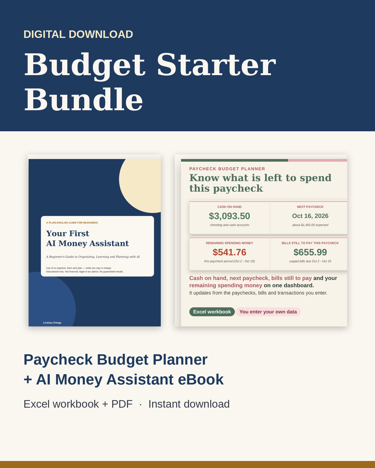 Budget Starter Bundle (Planner + eBook)