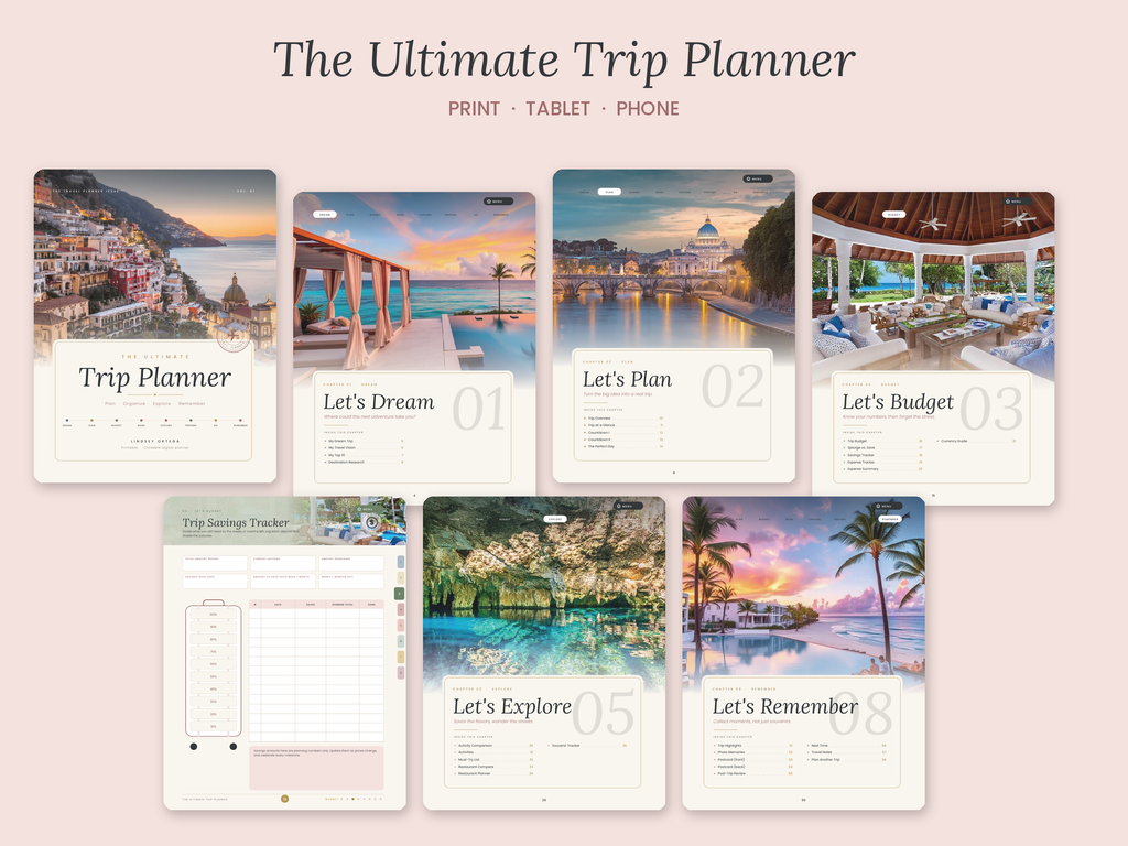 The Ultimate Trip Planner (Phone, Tablet & Printable)
