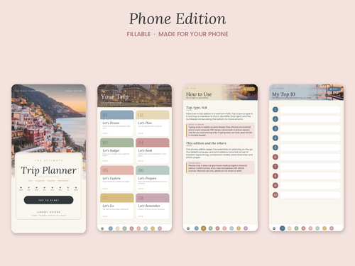 The Ultimate Trip Planner (Phone, Tablet & Printable)